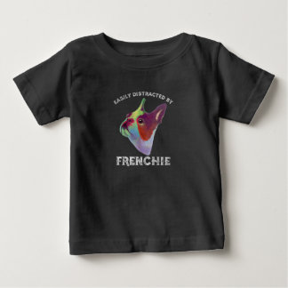 Leicht abgelenkt von französischem Bulldog-Funny-G Baby T-shirt
