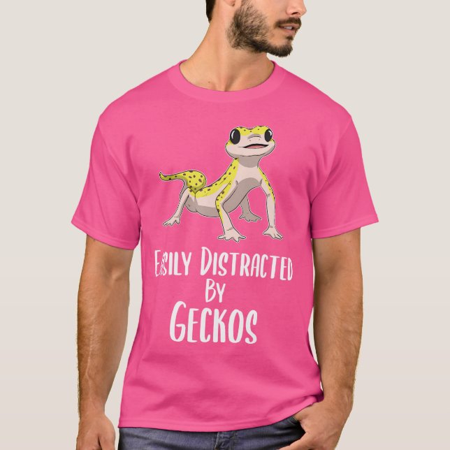 Leicht abgelenkt von Geckos Leopard Gecko Lover T-Shirt (Vorderseite)