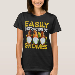 Leicht abgelenkt von Gnomes Sonnenblumengartengärt T-Shirt