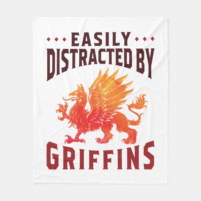 Leicht abgelenkt von Griffins Cool Fantasy Lover Fleecedecke (Vorderseite)