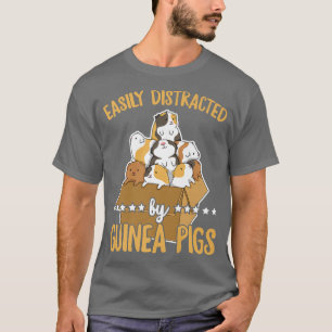Leicht abgelenkt von Guinea Schweine Zitat für ein T-Shirt