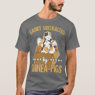 Leicht abgelenkt von Guinea Schweine Zitat für ein T-Shirt
