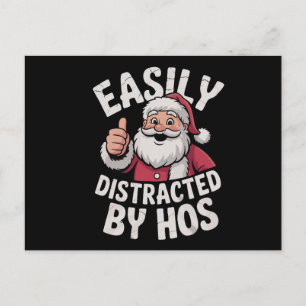 Leicht abgelenkt von Hos Funny Christmas Party Feiertagspostkarte