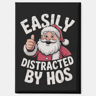 Leicht abgelenkt von Hos Funny Christmas Party Magnet