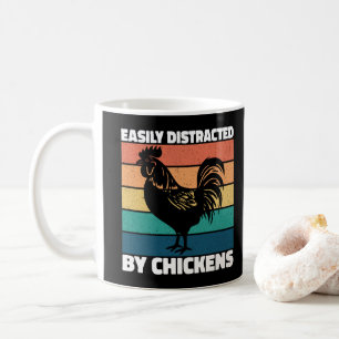 Leicht abgelenkt von Hühnern Landwirtschaftliche L Kaffeetasse