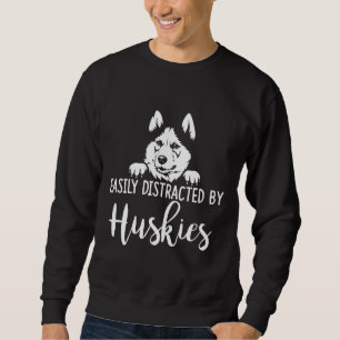 Leicht abgelenkt von Huskies Sibirien Husky Appar Sweatshirt
