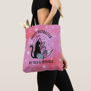 Leicht abgelenkt von Katzen und Kristallen magisch Tasche