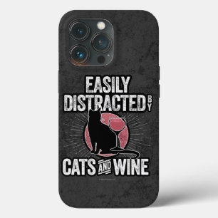 Leicht abgelenkt von Katzen und Wein Case Mate iPh
