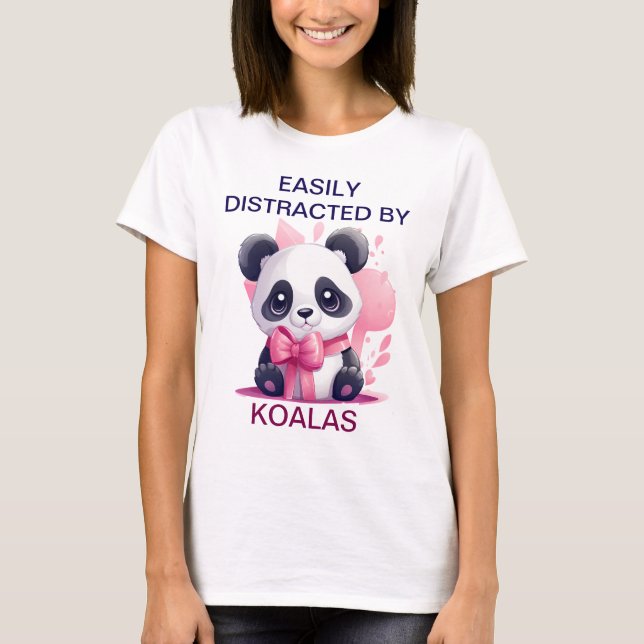 Leicht abgelenkt von Koalas | Funny Koala Lover T-Shirt (Vorderseite)