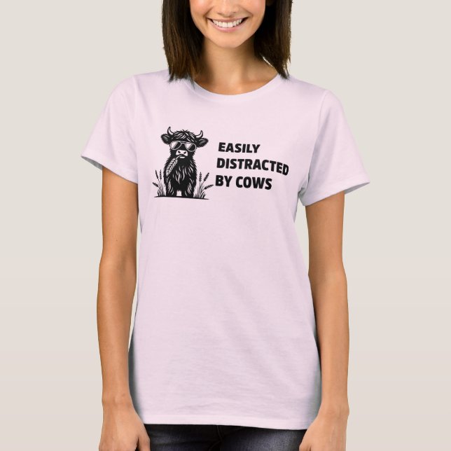 Leicht abgelenkt von Kuhzüchtern T-Shirt (Vorderseite)