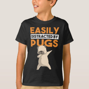 Leicht abgelenkt von Möpsen Funny Mops Dog Dabbin T-Shirt