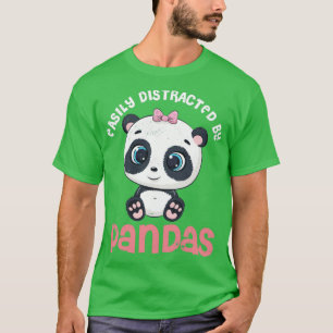 Leicht abgelenkt von Pandas Niedlich Panda T-Shirt