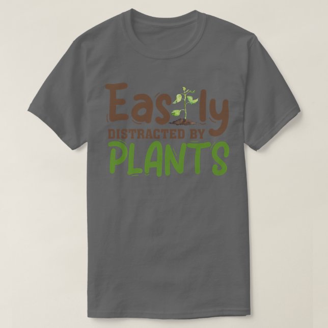 Leicht abgelenkt von Pflanze Gartengartengarnitur T-Shirt (Design vorne)