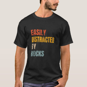 Leicht abgelenkt von Rocks Retro Geology Rock Coll T-Shirt