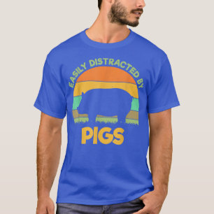 Leicht abgelenkt von Schweinen Bauer Schweinezücht T-Shirt