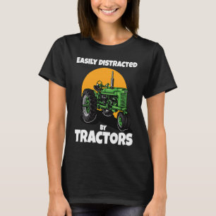 Leicht abgelenkt von Traktoren Funny Bauer Zitat T-Shirt