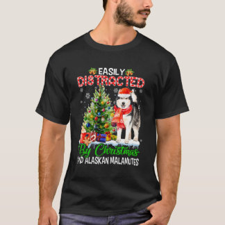 Leicht abgelenkt von und Alaskan Malamutes Xmas vo T-Shirt