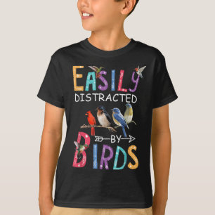 Leicht abgelenkt von Vögeln Funny Bird T-Shirt