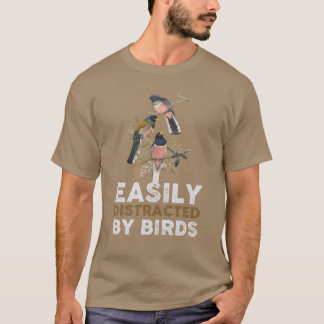Leicht abgelenkt von Vögeln Vogel Lover Retro-Jung T-Shirt