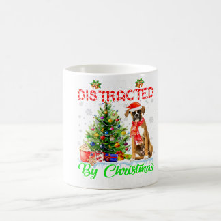 Leicht abgelenkt von Weihnachten & Boxer Hat Santa Kaffeetasse