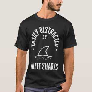 Leicht abgelenkt von Weißhaie, lustiger Hai-Liebe T-Shirt