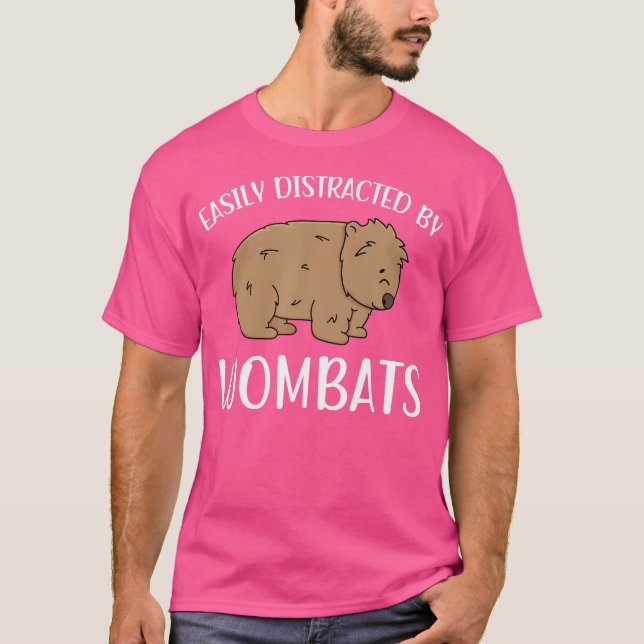 Leicht abgelenkt von Wombats Funny Wombat Lover T-Shirt (Vorderseite)