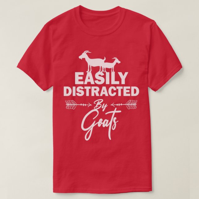 Leicht abgelenkt von Ziegen Funny Animal Goat Love T-Shirt (Design vorne)