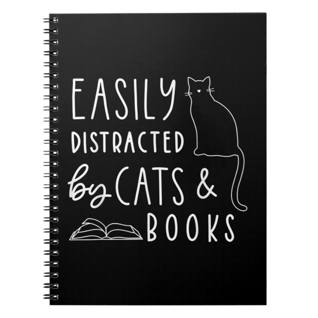 Leicht abgelenkte Katzen und Bücher lustiges Gesch (Vorderseite)
