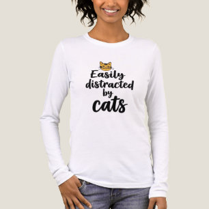 Leicht ablenkbar durch das Design von Katzen Tri-Blend Shirt