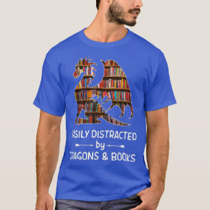 leicht ablenkbar durch Drache und Bücher Nerds T-Shirt