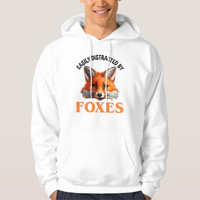 leicht ablenkbar durch Füchse Hoodie (Vorderseite)