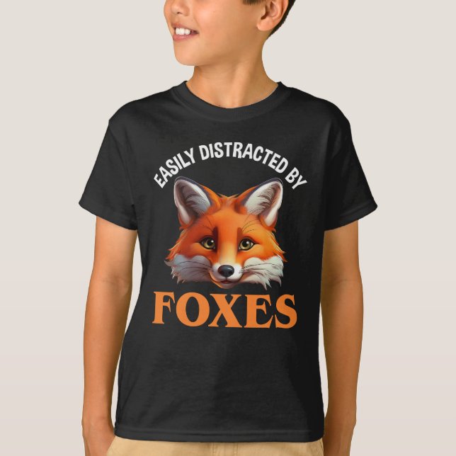 leicht ablenkbar durch Füchse T-Shirt (Vorderseite)