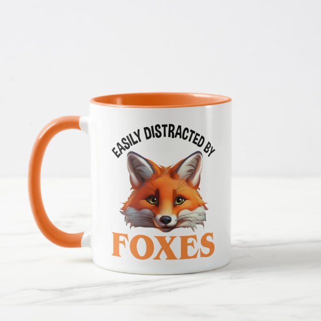 leicht ablenkbar durch Füchse Tasse (Links)