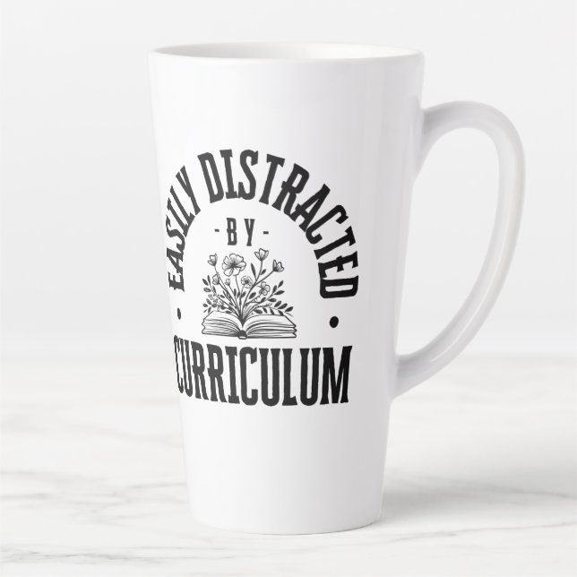 Leicht ablenkbar nach Curriculum - Latte Tasse (Rechts)