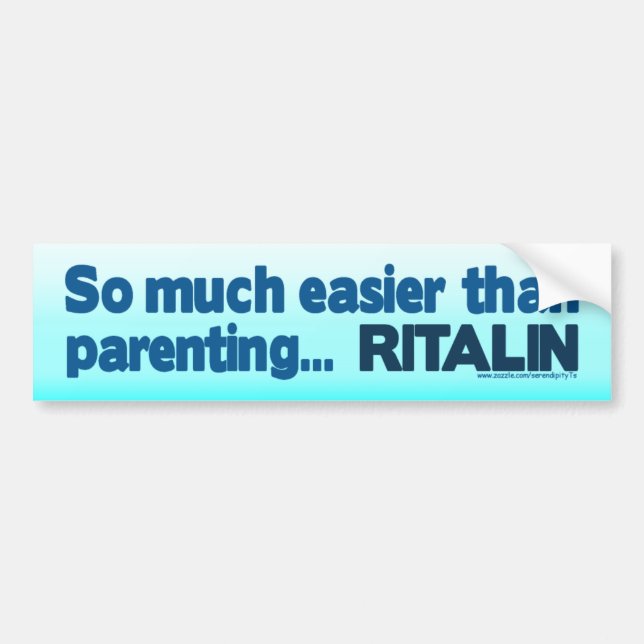 Leicht als Eltern... RITALIN Autoaufkleber (Vorne)