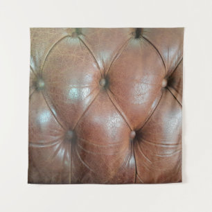 Leicht auf brauner Ledersofa-Oberfläche, textureab Wandteppich