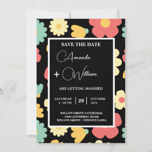 leicht bearbeitbare florale modern Minimalistisch  Einladung