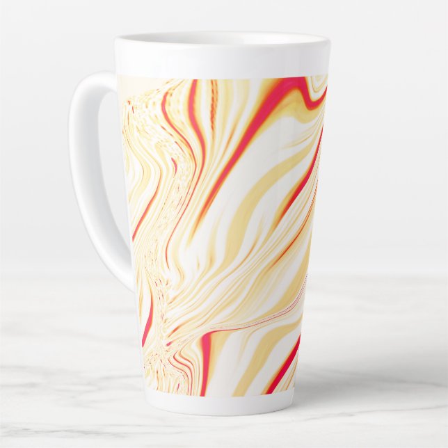 Leicht, beige, rote, rosa Kurve Milchtasse (Linke Ecke)