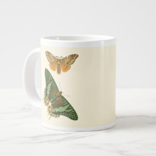 Leicht bestickte Schmetterlingsmalerei Jumbo-Tasse