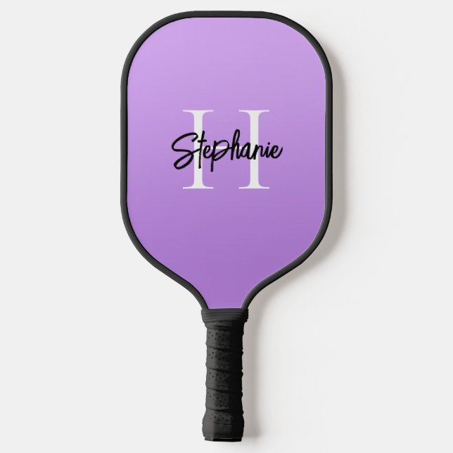Leicht bis mittelschwerer Lavendel Ombre Mit Monog Pickleball Schläger (Rückseite)