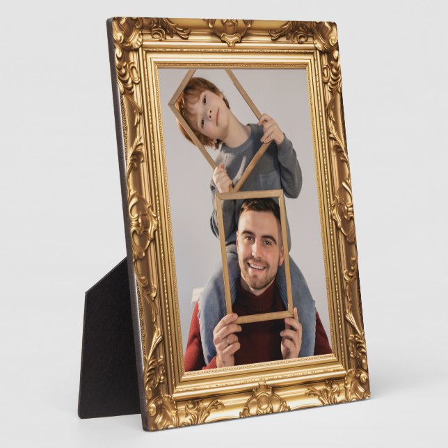 Leicht braun-rustikale Freundschaftsrahmen Fotoplatte (Seite)