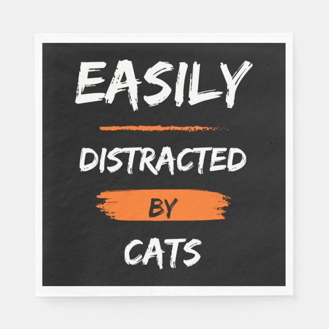 leicht durch Katzen ablenkbar Serviette (Vorderseite)