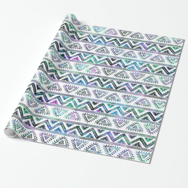 Leicht gefärbtes geometrisches Muster Geschenkpapier (Ungerollt)