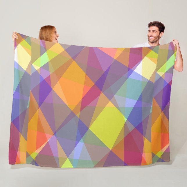 Leicht geometrisch - Fleece-Decke Fleecedecke (Beispiel)