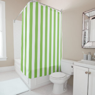 Leicht grün und weiß gestreift duschvorhang