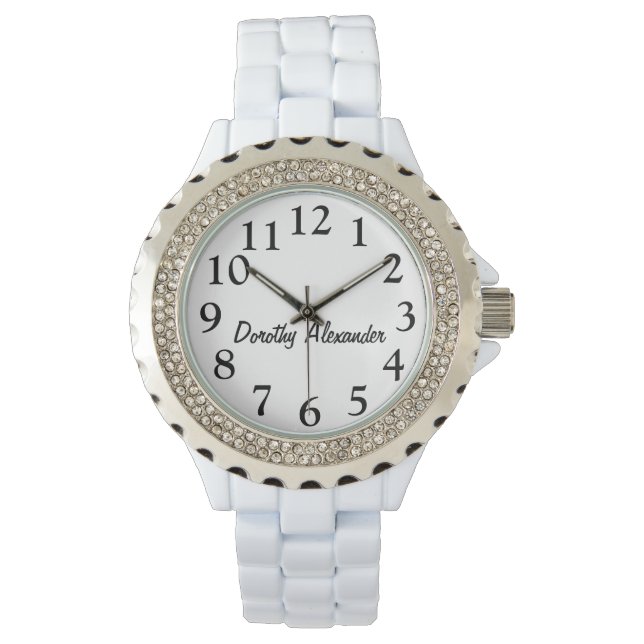 Leicht lesbare Armbanduhr für Frauen (Vorderseite)