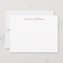 Leicht Lila Lavendel Girly Moderne Elegante Schrif Mitteilungskarte