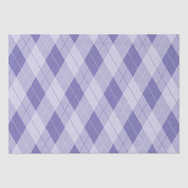 Leicht Lila Lavendel Lilac Raute Muster Seidenpapier (Vorderseite)
