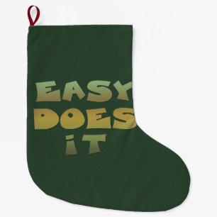 Leicht macht es Erholung Slogan Zitat Grüner Gold Großer Weihnachtsstrumpf