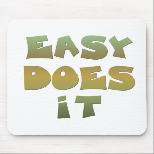 Leicht macht es Erholung Slogan Zitat Grüner Gold Mousepad